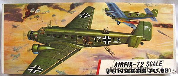 Airfix 1/72 Junkers Ju-52 /3m - Wheels or Floats / Luftwaffe (3 versions) / German Civil / Swiss Air Force, 588 plastic model kit
